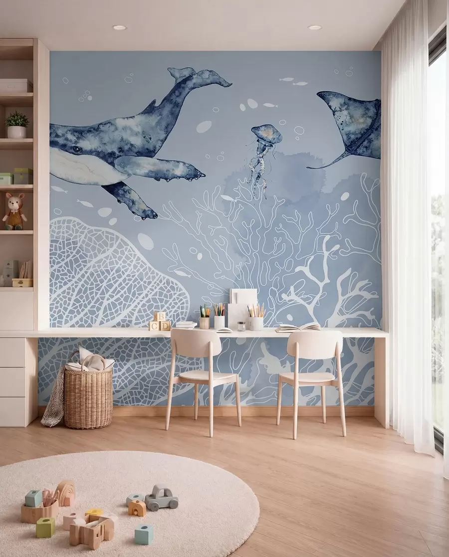 wall murals Kit iznad belih korala w00848