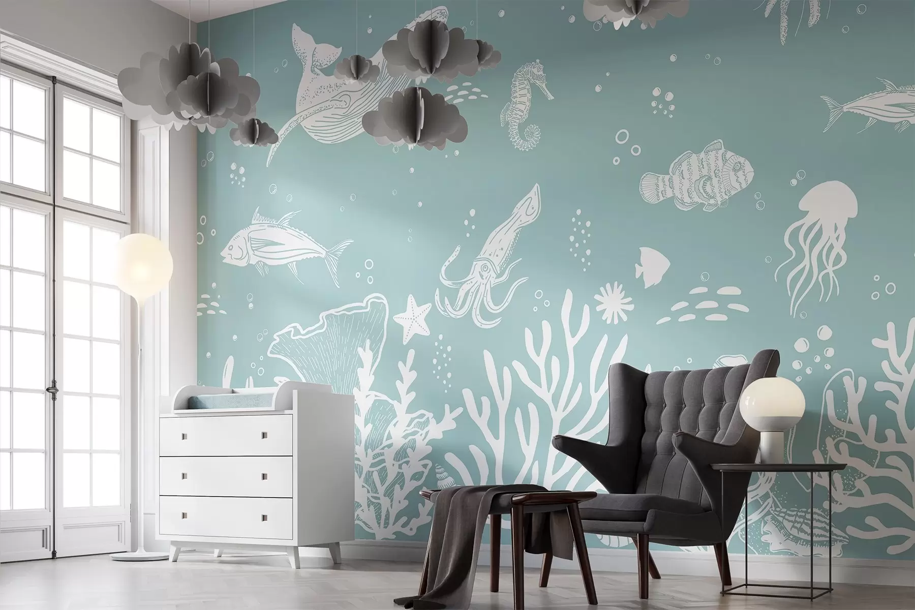 wall murals Подводни свет пун живота w00850