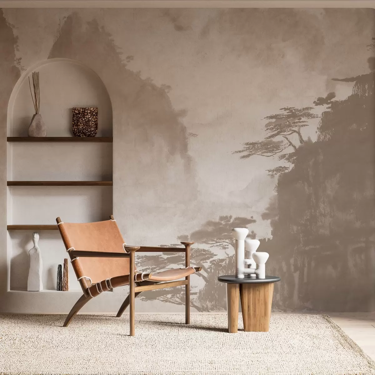 wall murals Мирне планине са грациозним дрвећем u98743