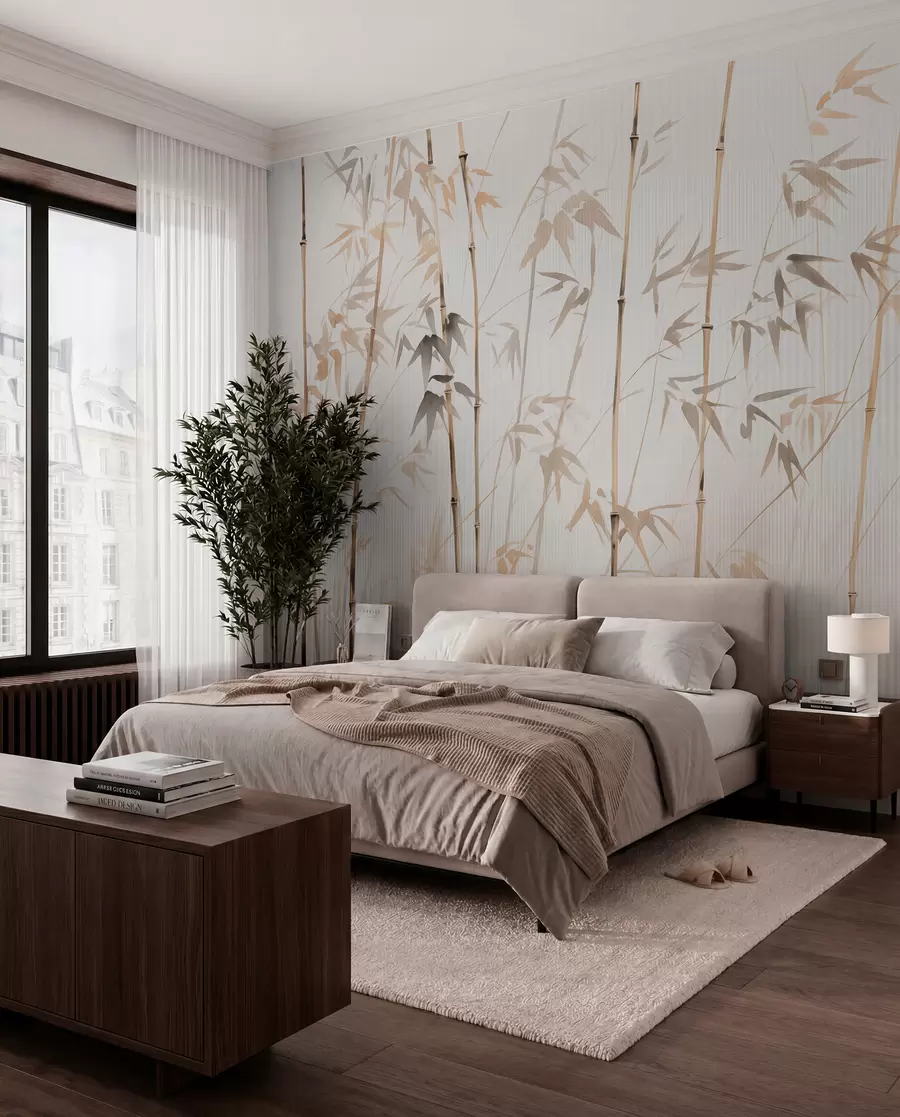 wall murals Акварел бамбус w08390