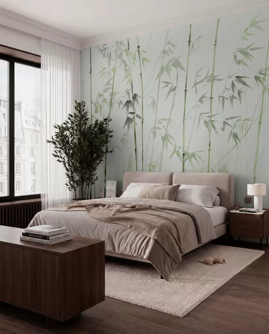 wall murals Акварел бамбус w08390v2