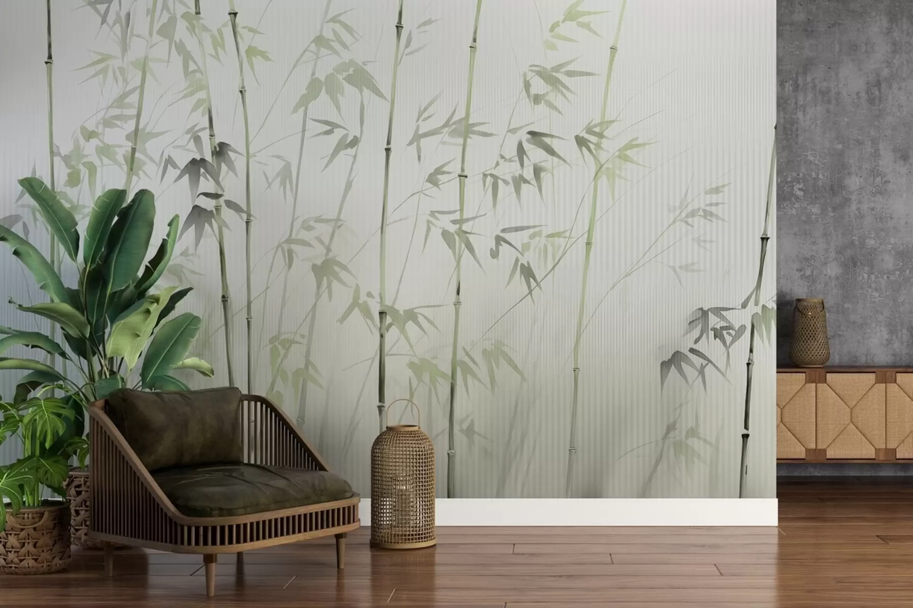 wall murals Акварел бамбус w08390v2