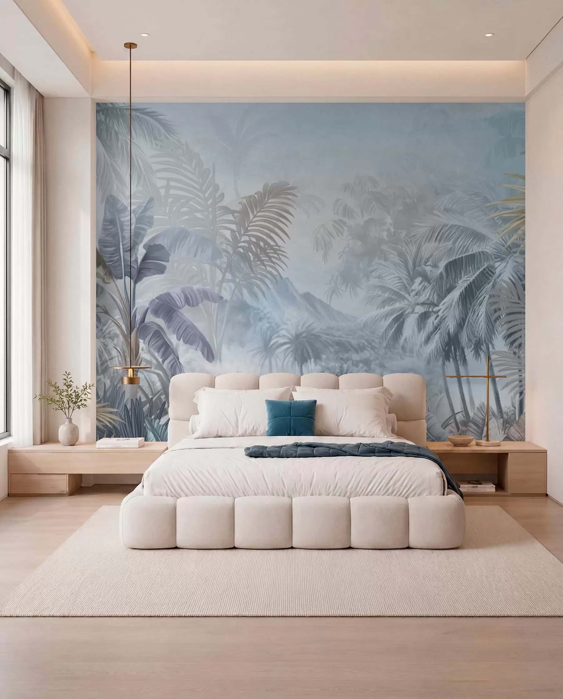 wall murals Тропска шума у меким плавим тоновима w01931