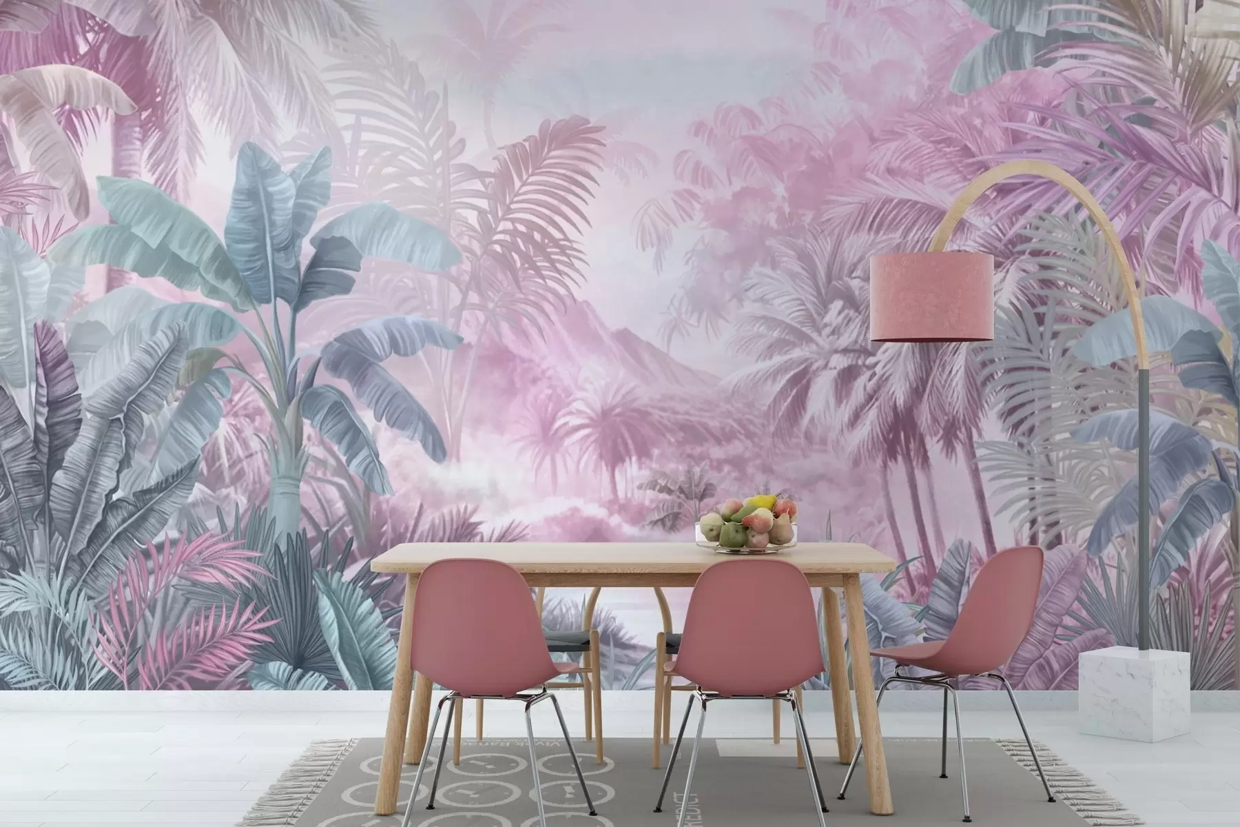 wall murals Прашума у нежним ружичастим тоновима w01931v3