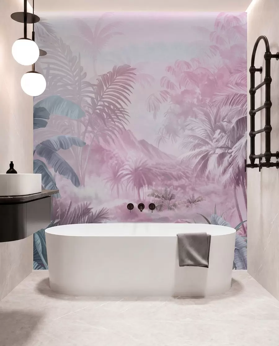 wall murals Прашума у нежним ружичастим тоновима w01931v3