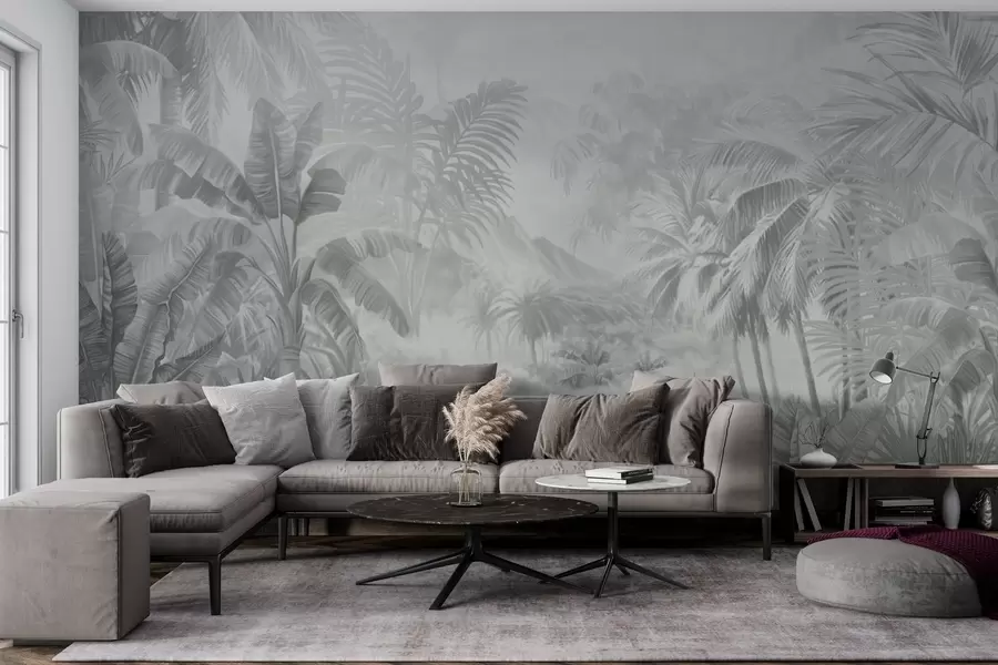 wall murals Прашума у меким сивим тоновима w01931v4