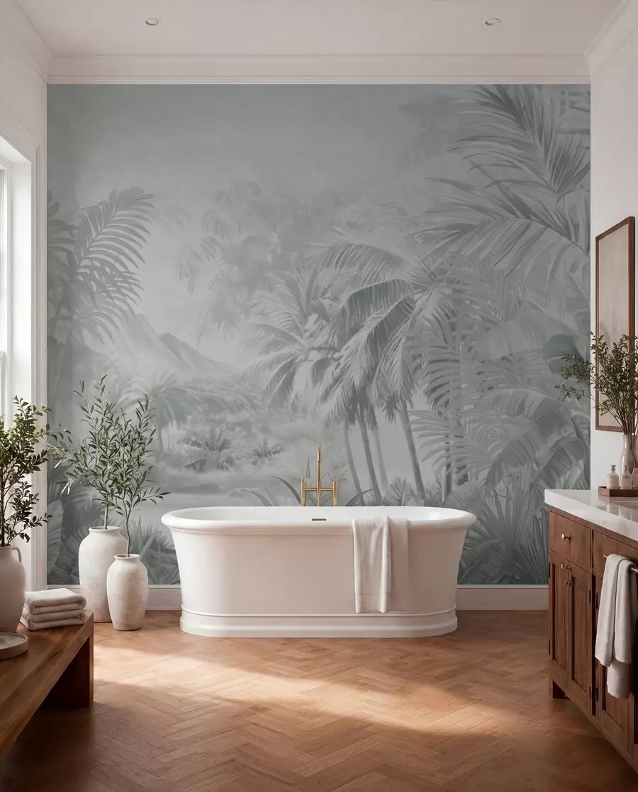 wall murals Прашума у меким сивим тоновима w01931v4