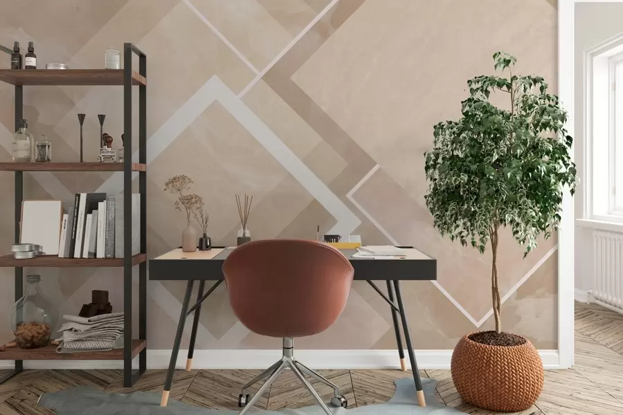 wall murals Геометрија у беж тоновима w02062v1