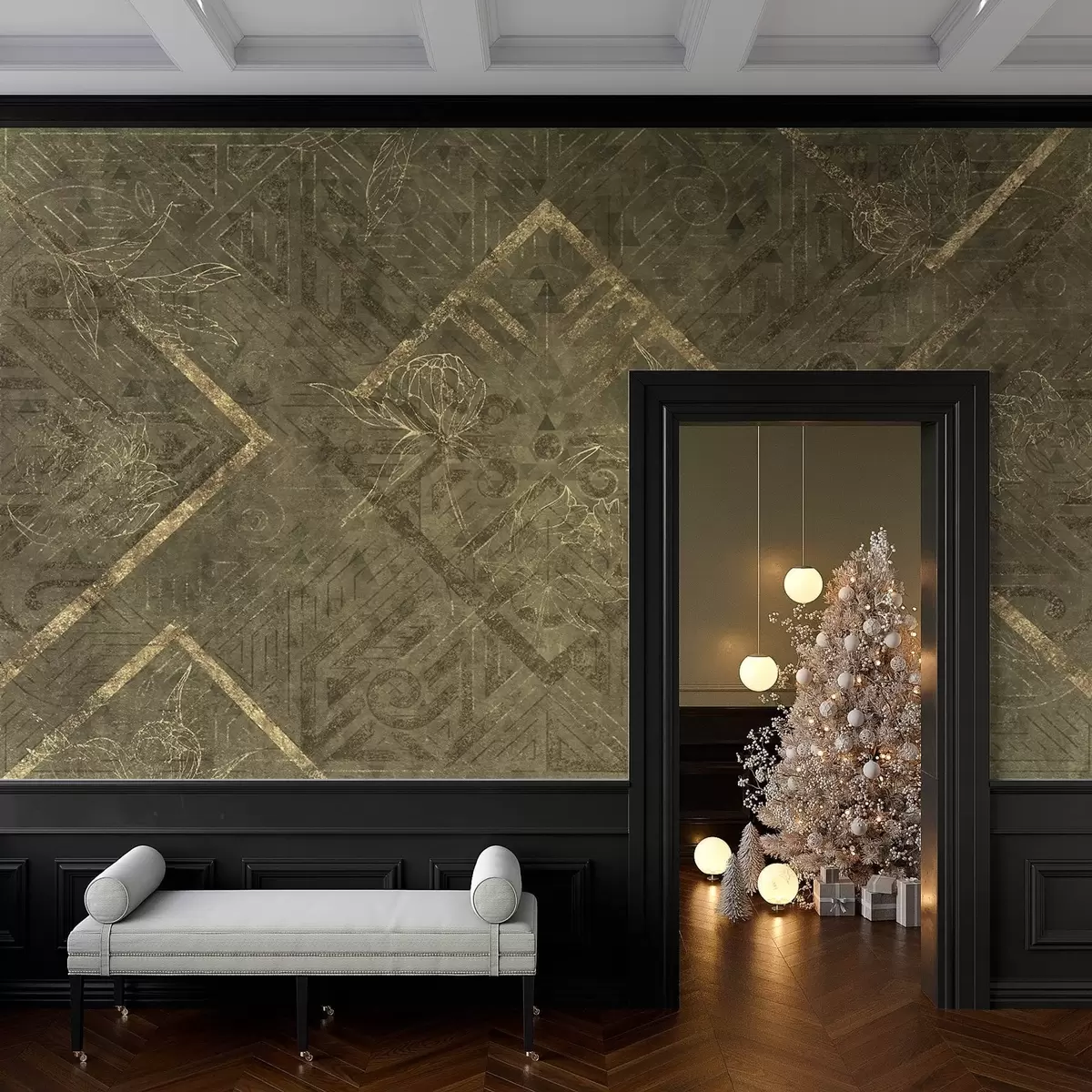 wall murals Грунге текстура са цветним шарама w02079v1