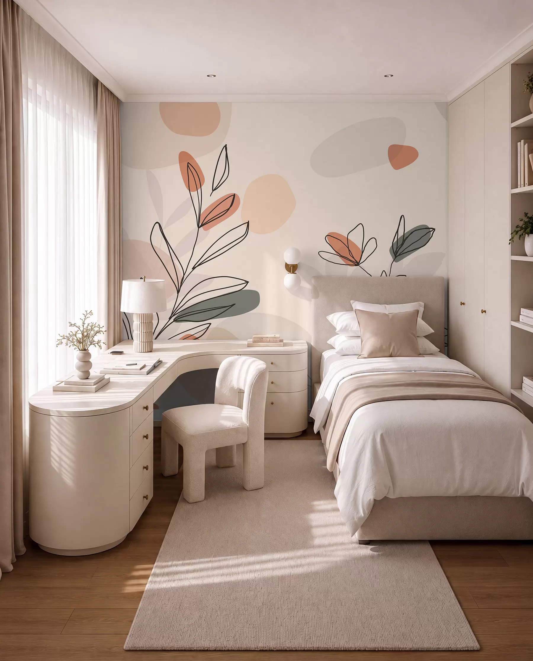 wall murals Цвеће у бохо стилу w02103