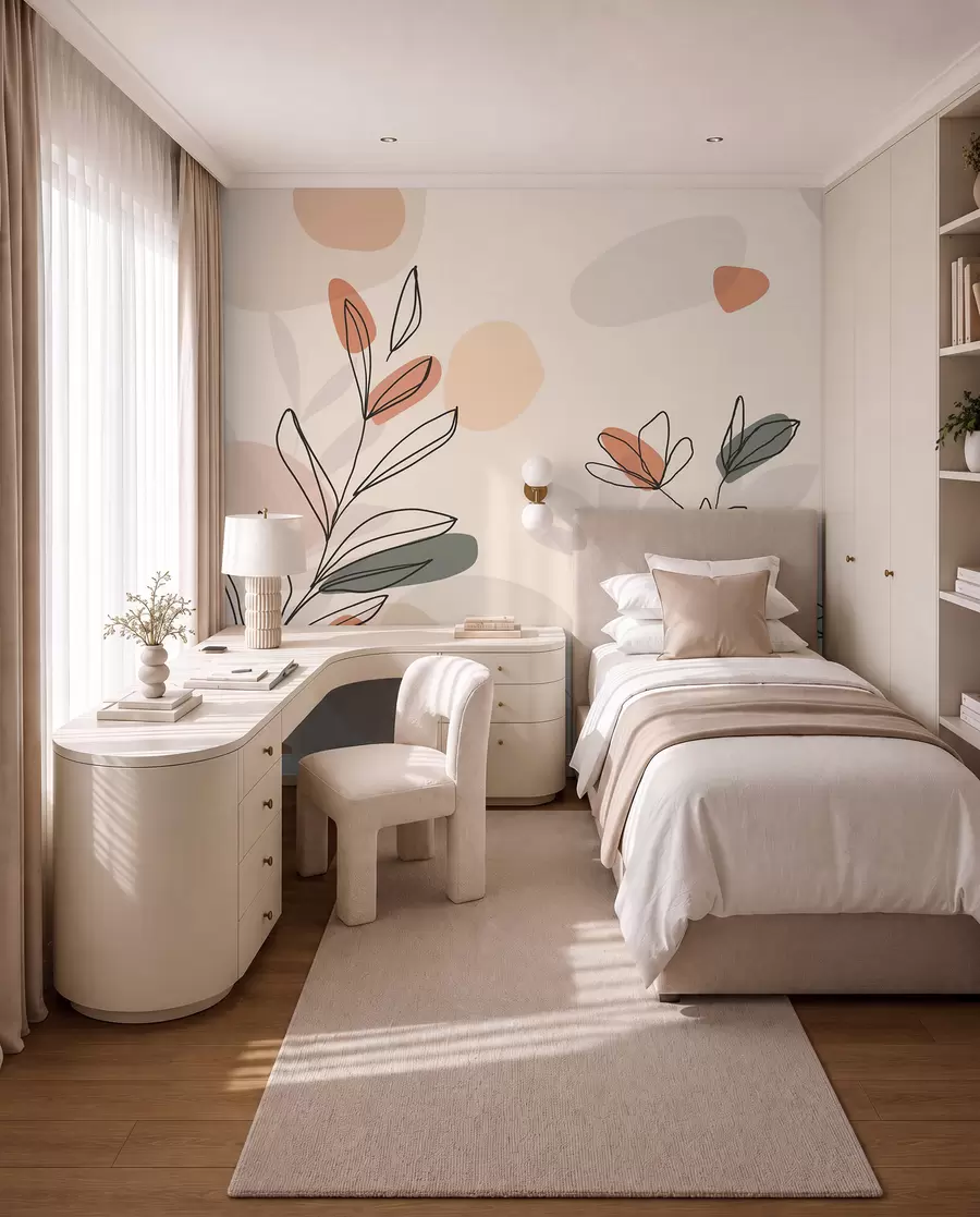 wall murals Цвеће у бохо стилу w02103