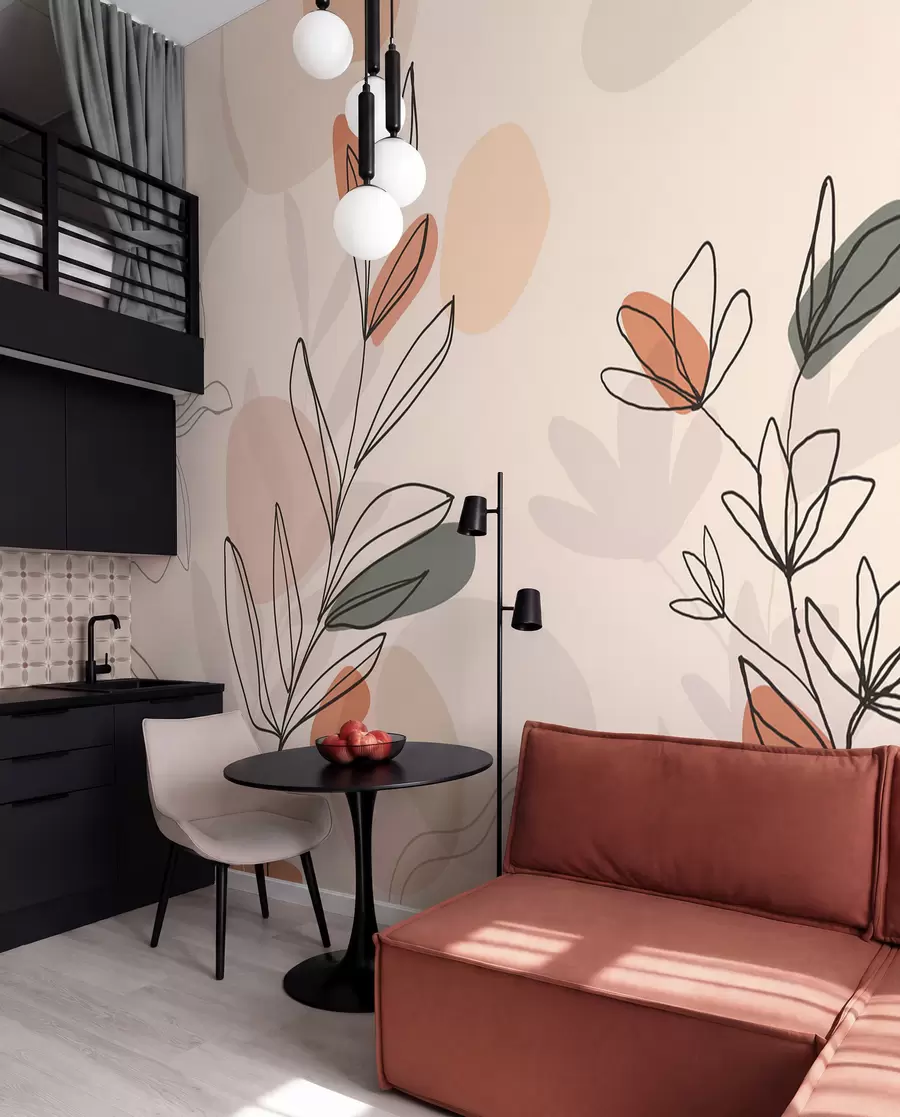 wall murals Цвеће у бохо стилу w02103