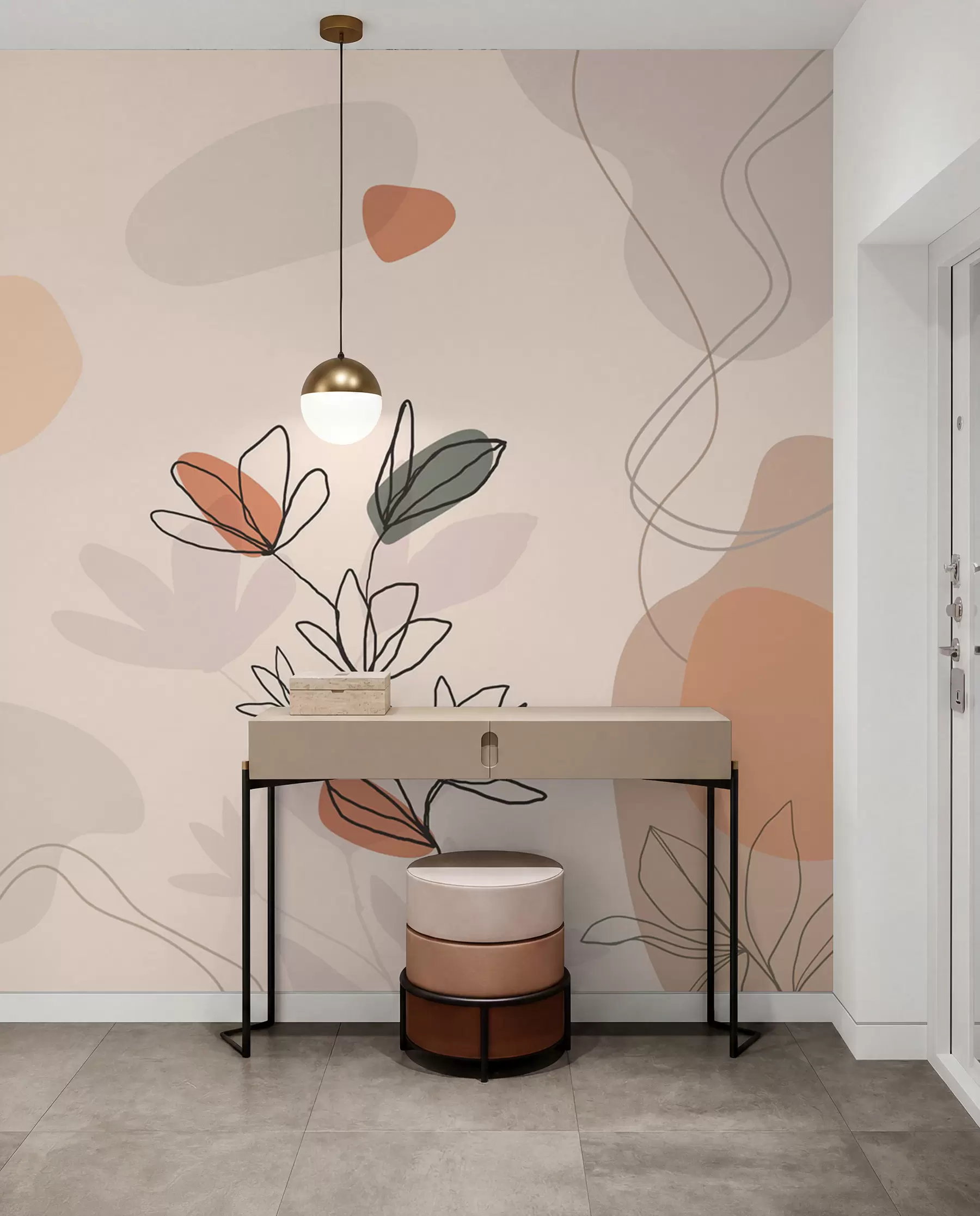 wall murals Цвеће у бохо стилу w02103