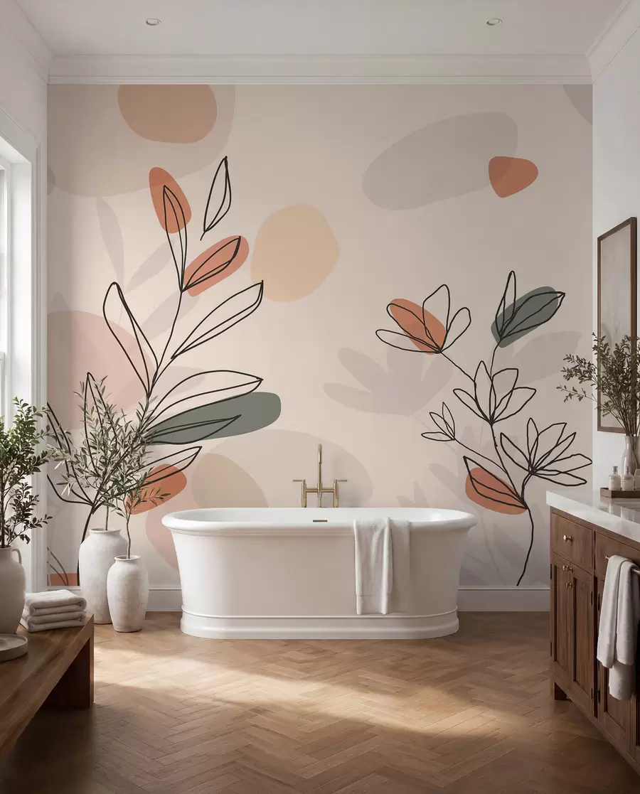 wall murals Цвеће у бохо стилу w02103