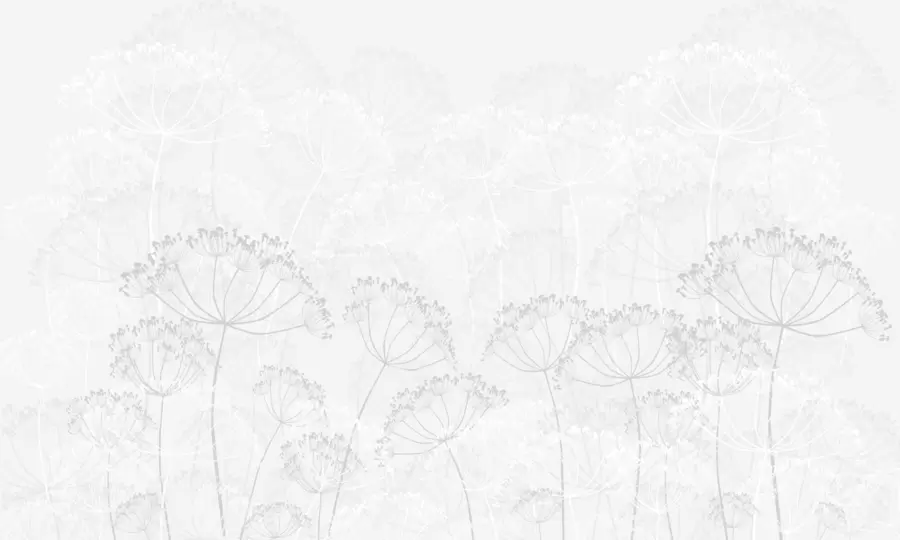 wall murals Крхке биљке минимализам сиве боје w02105v2