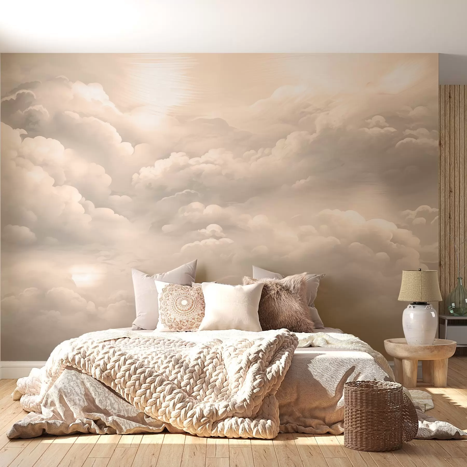 wall murals Облаци у боји сепије w02189
