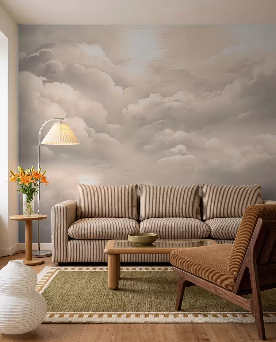 wall murals Облаци у боји сепије w02189