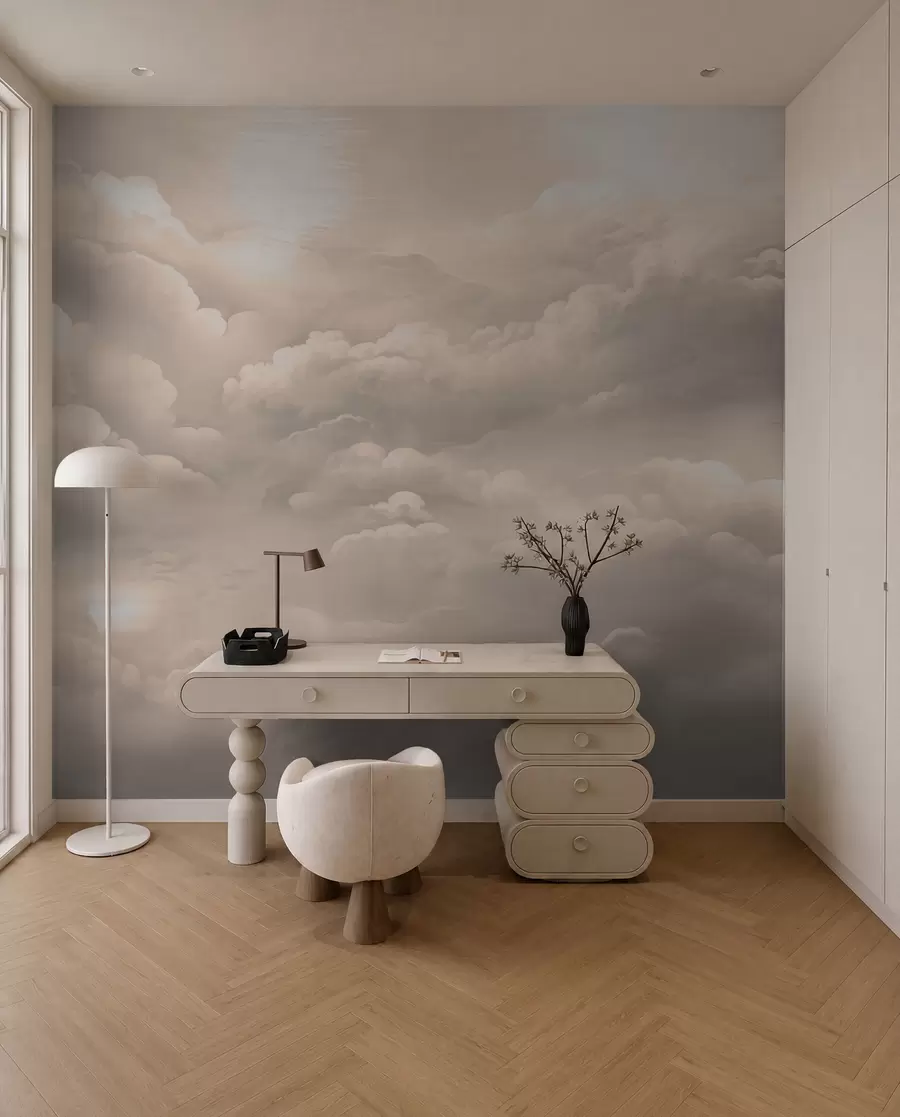wall murals Облаци у боји сепије w02189