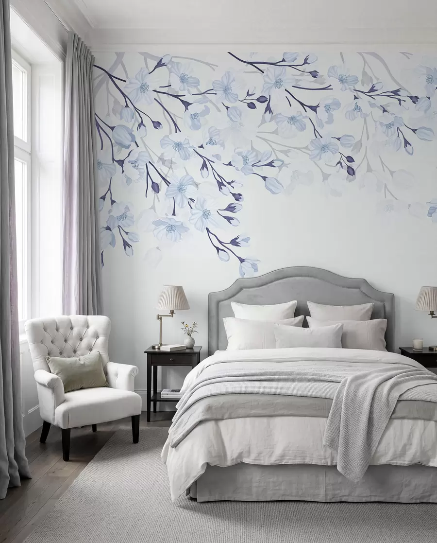 wall murals плаве цветне гране на плавој позадини w02200v1
