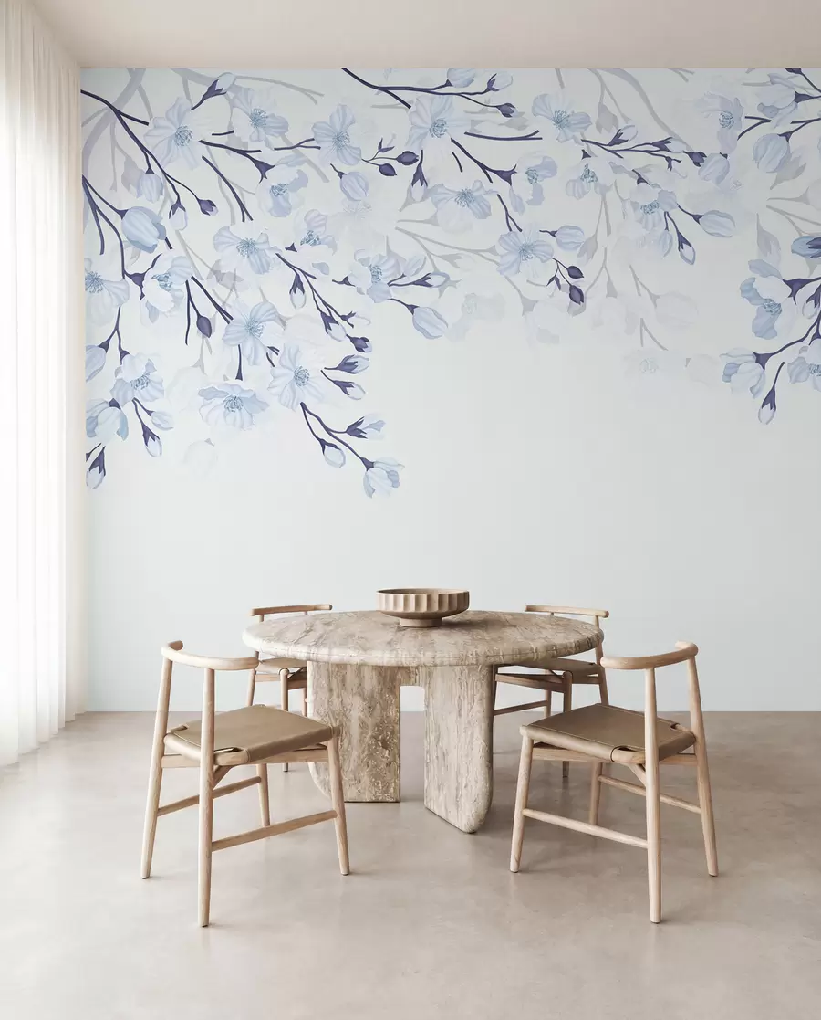 wall murals плаве цветне гране на плавој позадини w02200v1