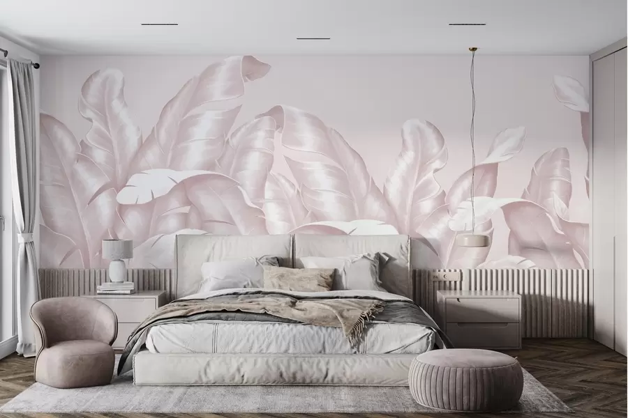 wall murals Елегантно лишће у меким нијансама w00019v4