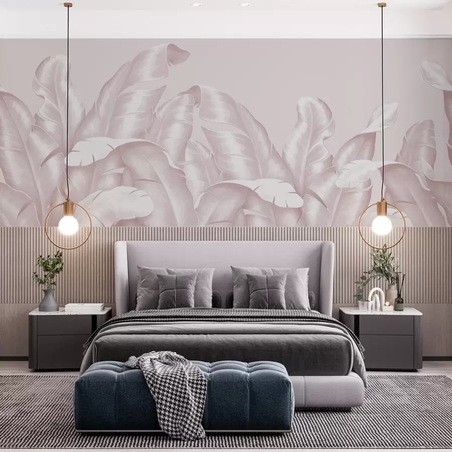 wall murals Елегантно лишће у меким нијансама w00019v4