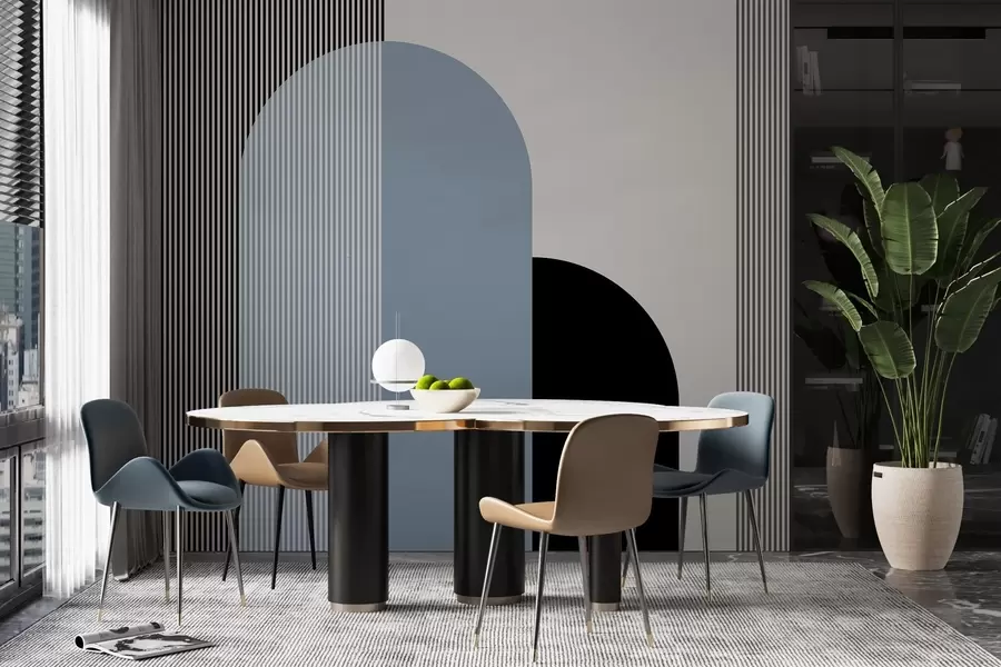wall murals Апстрактни облици и линије у хармонији w00631v2