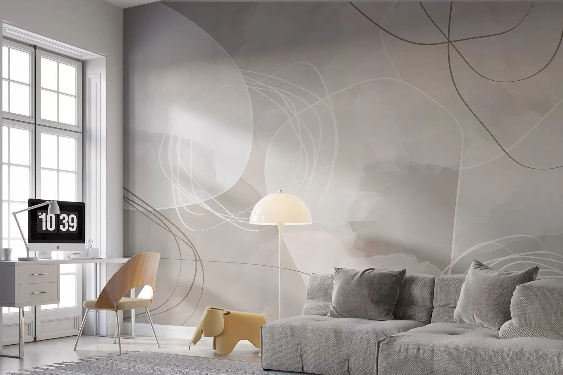 wall murals Апстрактни облици у неутралним тоновима w00748