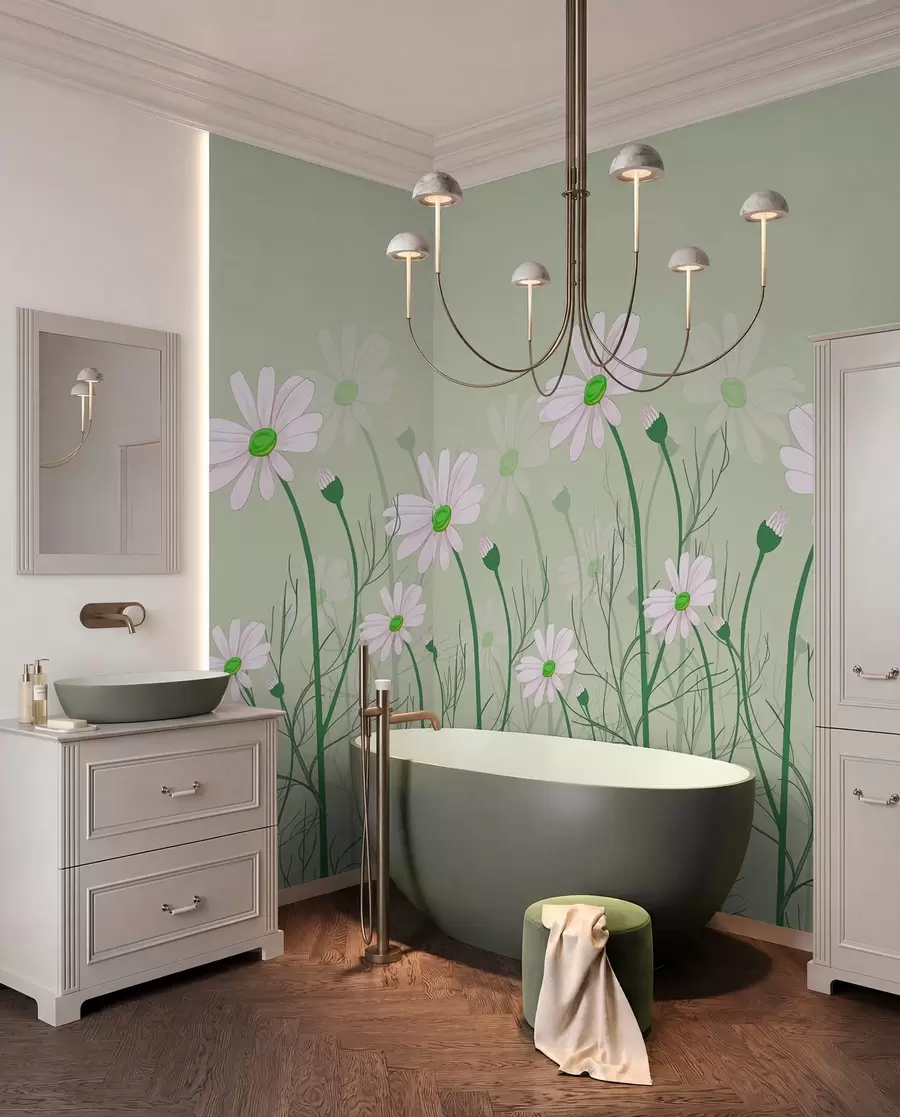 wall murals Нежни цветови плешу на поветарцу w00802v2
