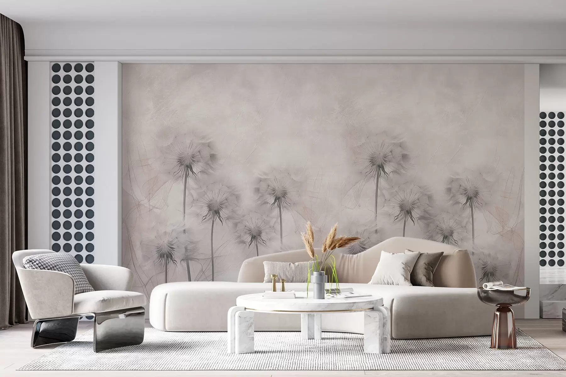 wall murals Маслачак на светло беж позадини w01895