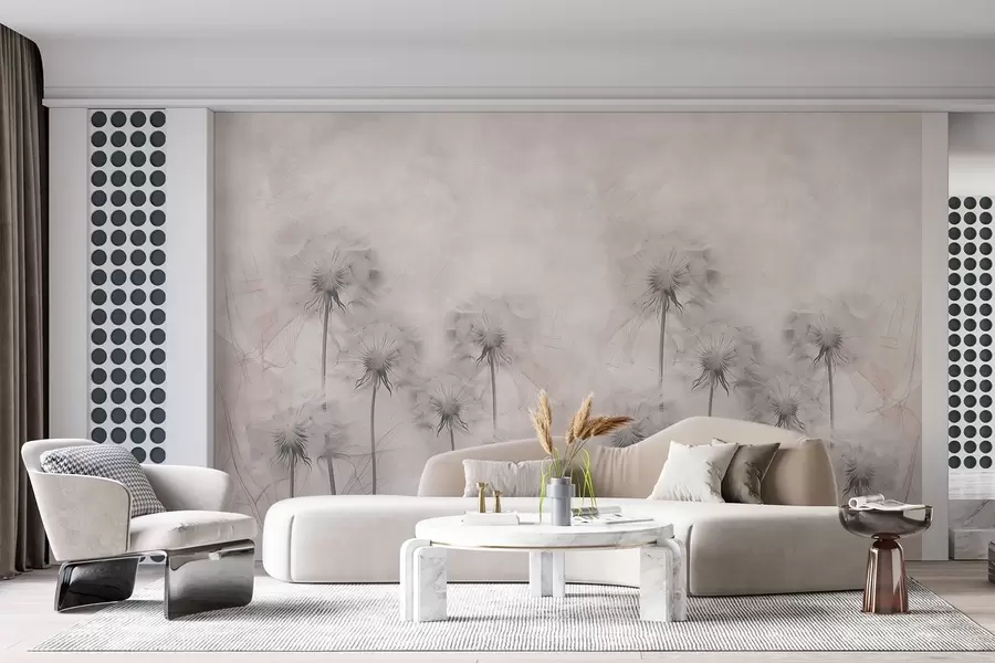 wall murals Маслачак на светло беж позадини w01895