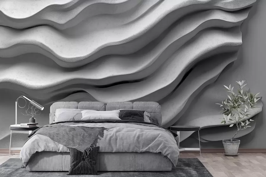 wall murals Бетонска текстура глатког рељефа w02233