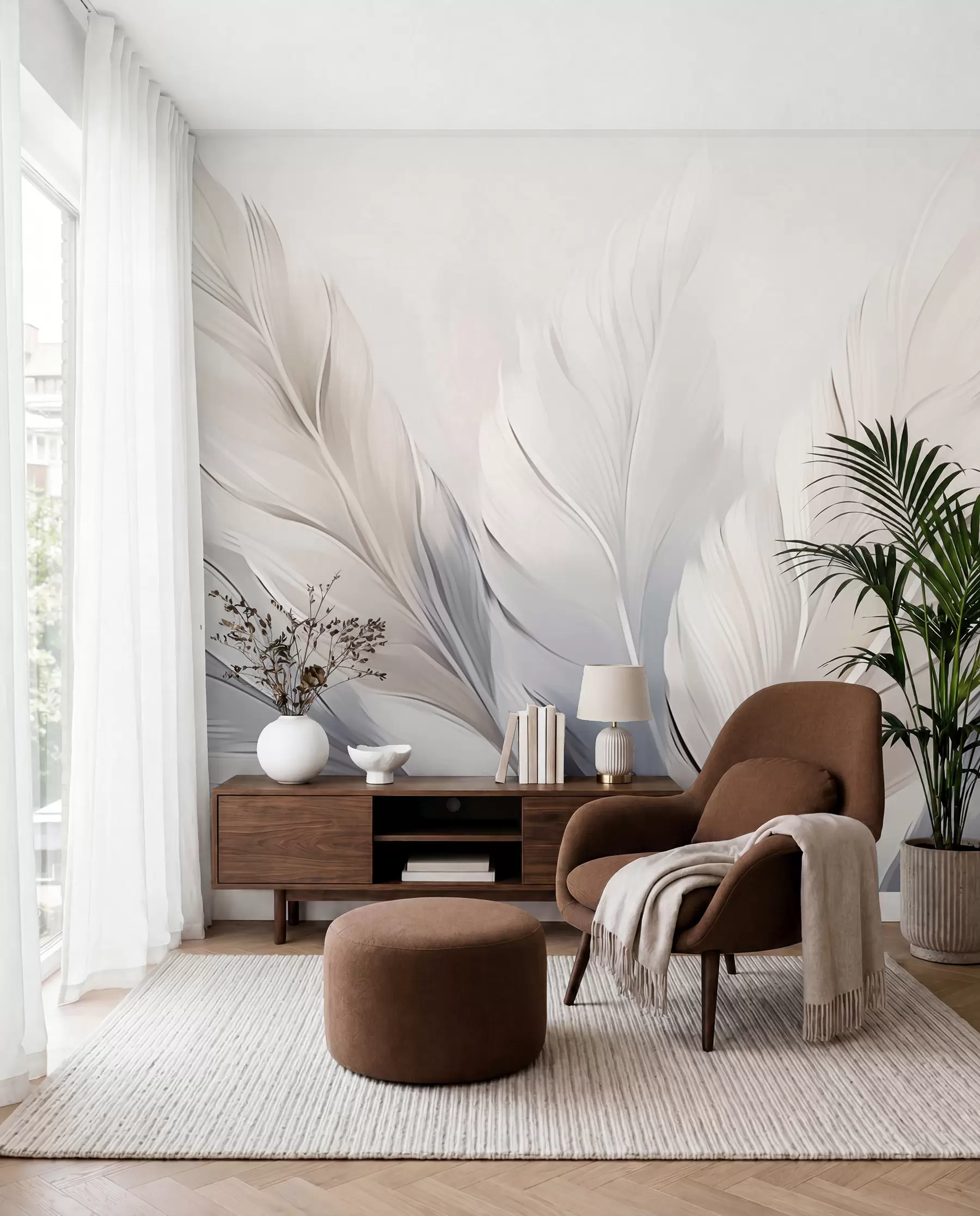 wall murals Ваздушно светло перје w02213