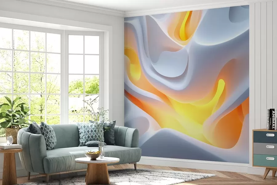 wall murals Апстрактни урбани таласи са симулираним унутрашњим сјајем w02249