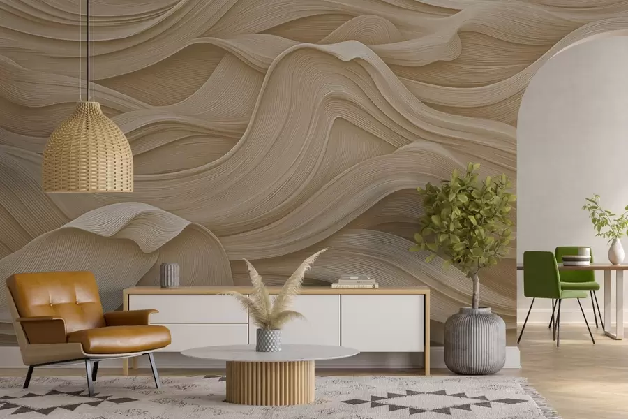wall murals Беж таласи w02311v2