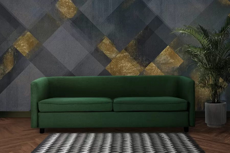 wall murals модерна геометрија у луксузном стилу са плавом нијансом w02340