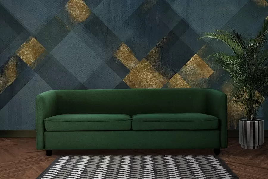 wall murals модерна геометрија у луксузном стилу са смарагдном нијансом w02340v1