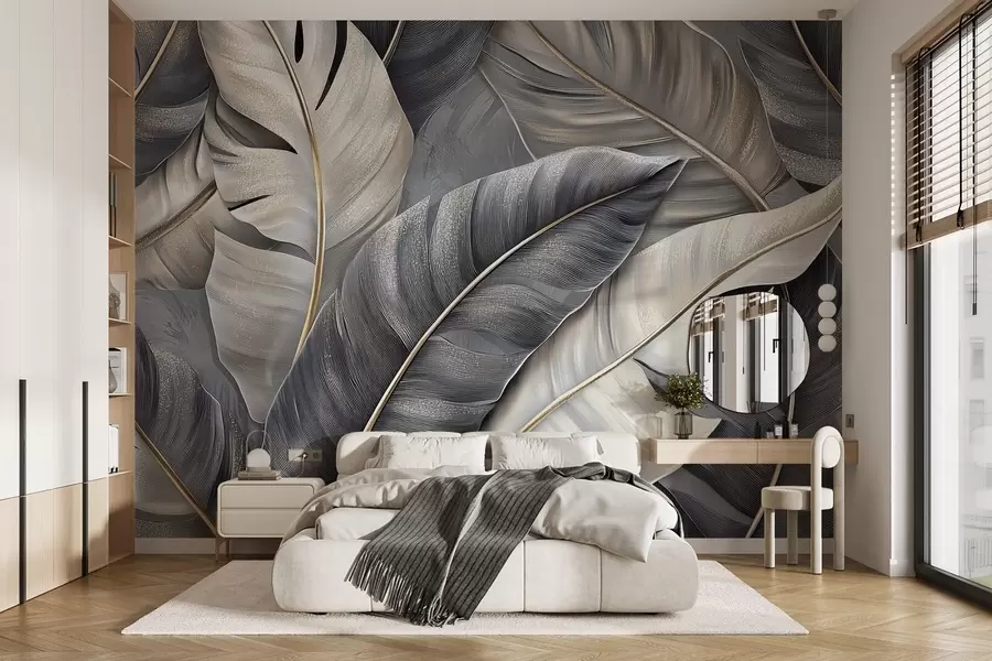 wall murals луксузне тапете са великим тропским листовима w02342