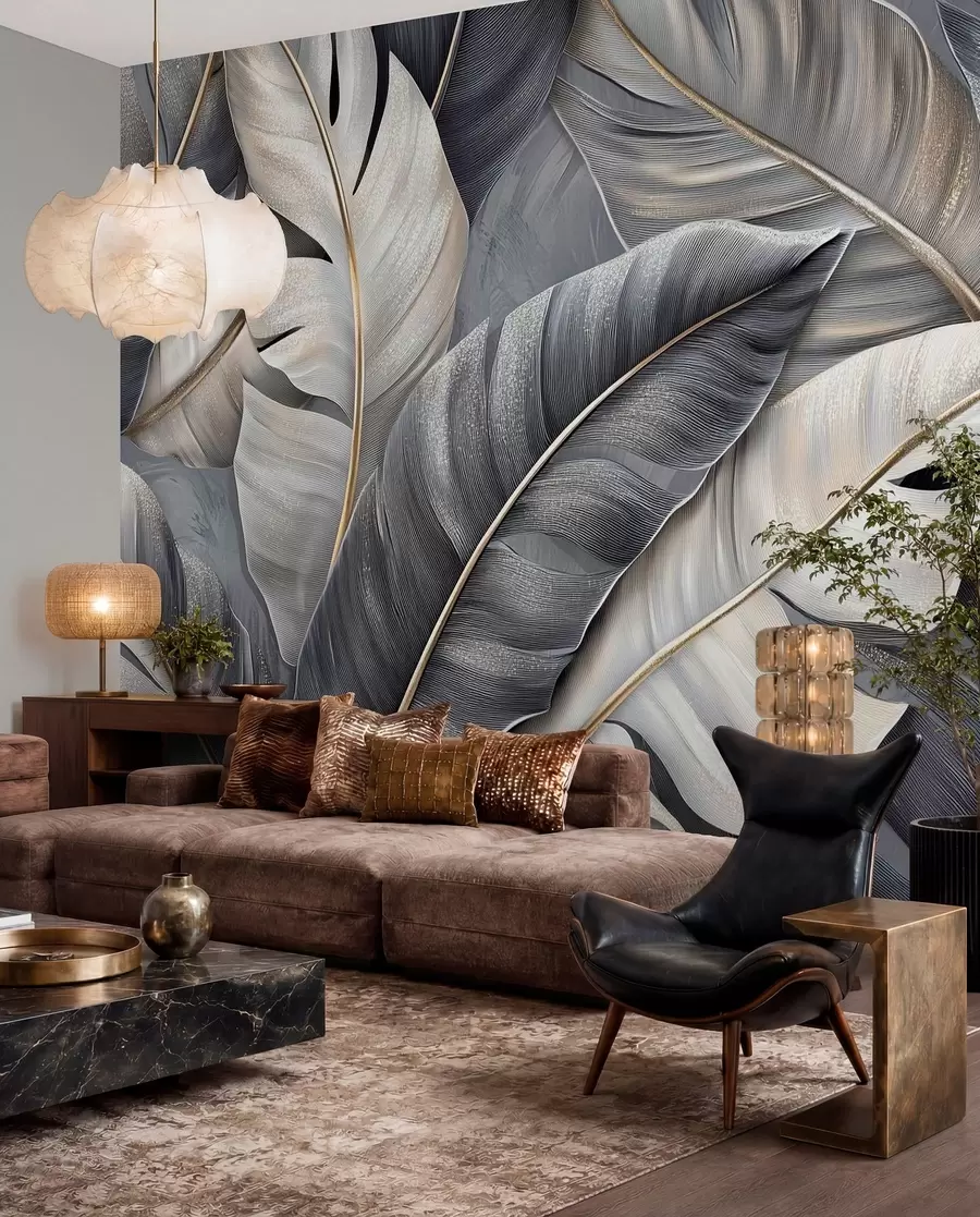 wall murals луксузне тапете са великим тропским листовима w02342