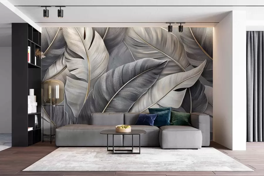 wall murals луксузне тапете са великим тропским листовима w02342