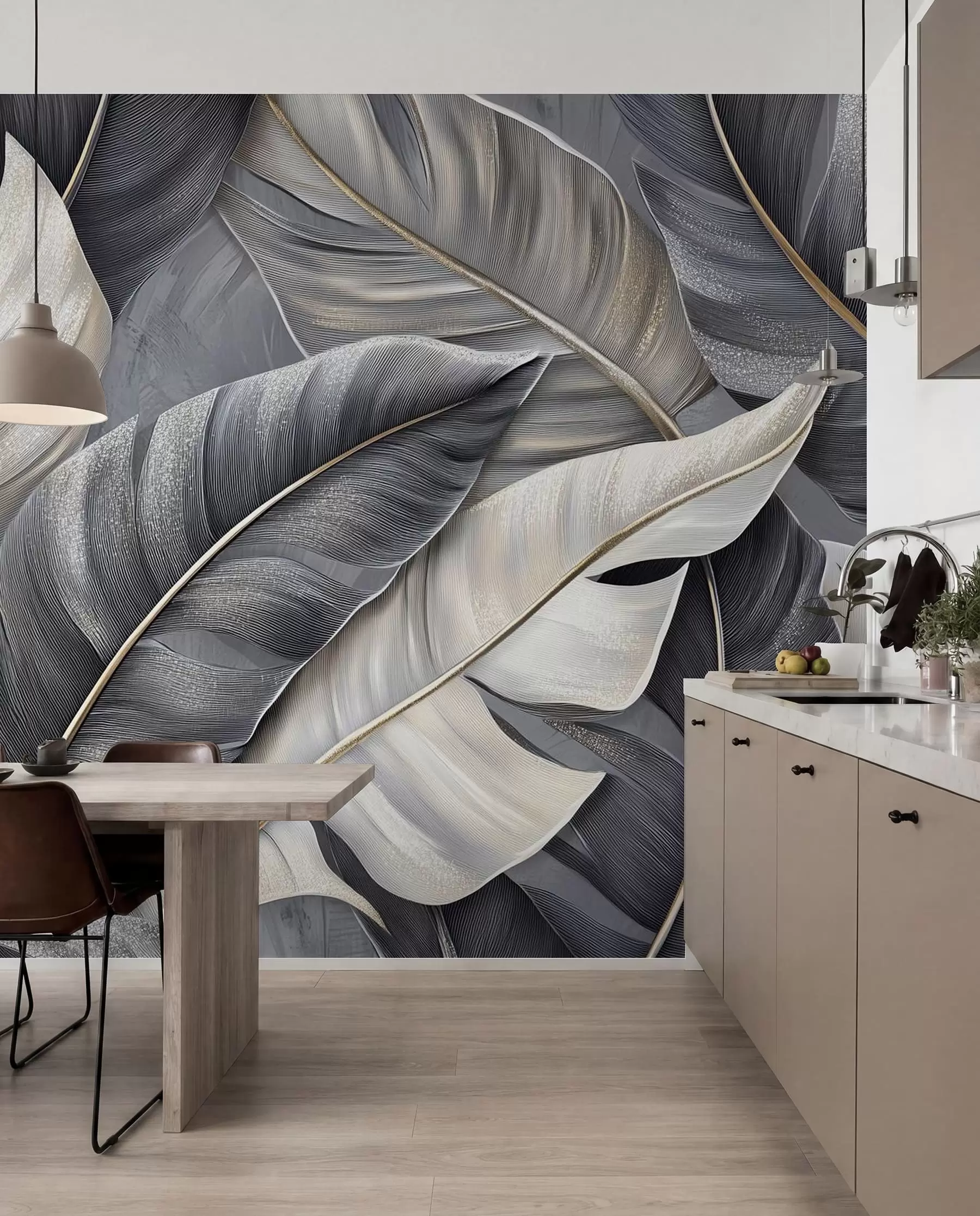 wall murals луксузне тапете са великим тропским листовима w02342