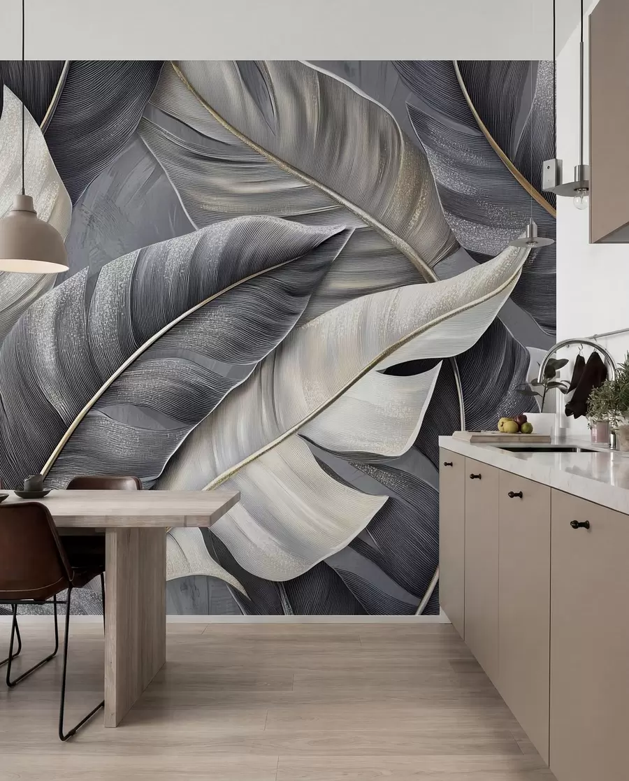 wall murals луксузне тапете са великим тропским листовима w02342