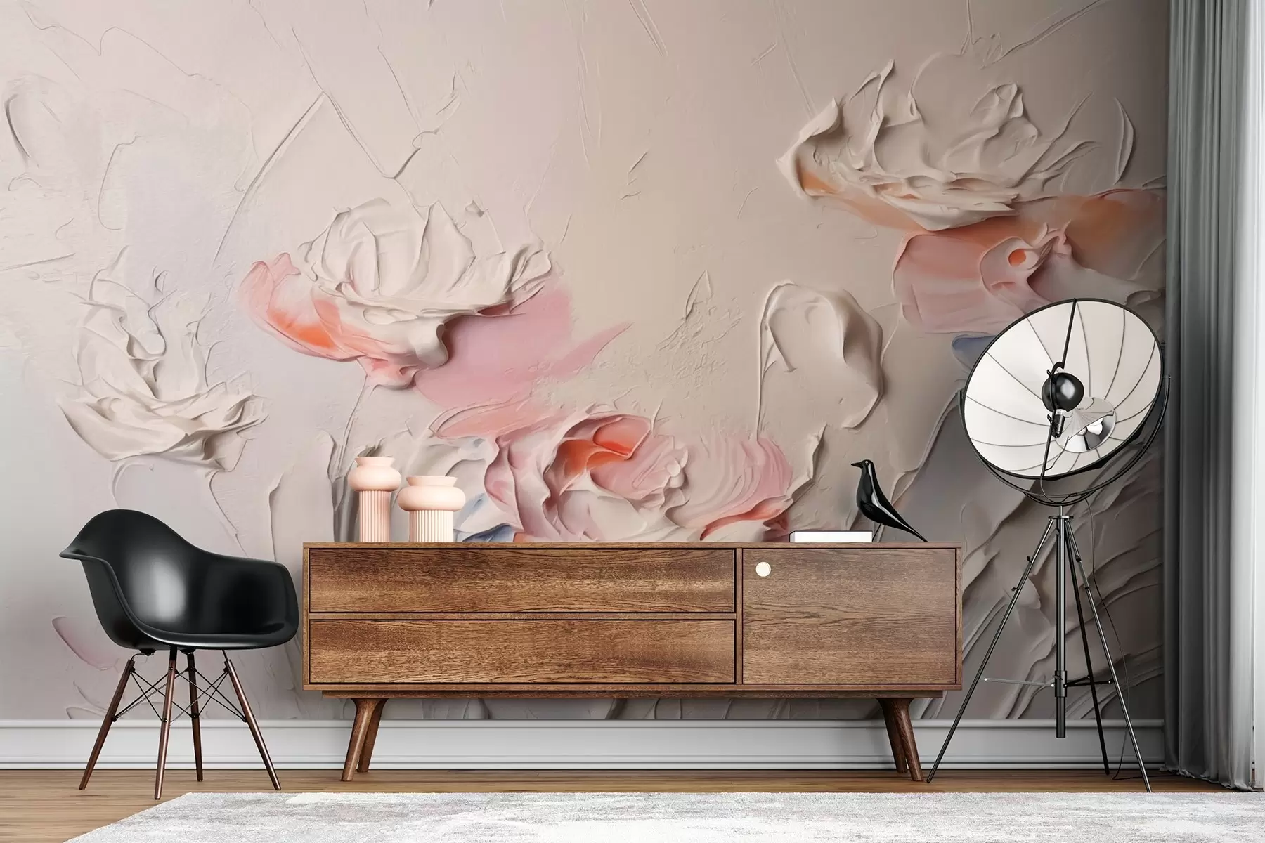 wall murals Имитација потеза четкицом на зиду у виду вегетације w02325