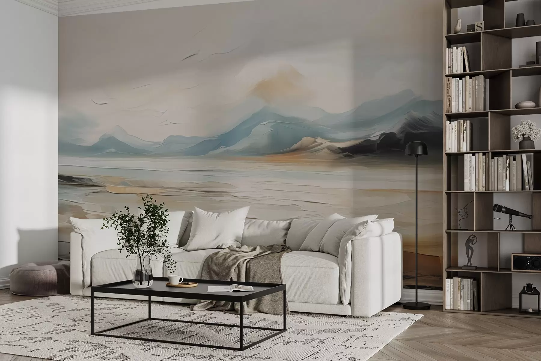 wall murals Планински пејзаж имитација слике w02329