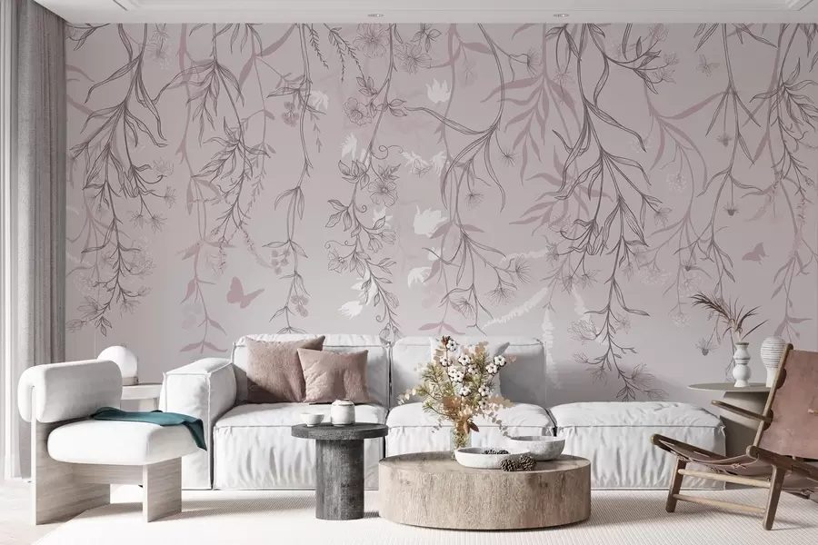 wall murals Танки линеарни цветови виси са планине w02007v2