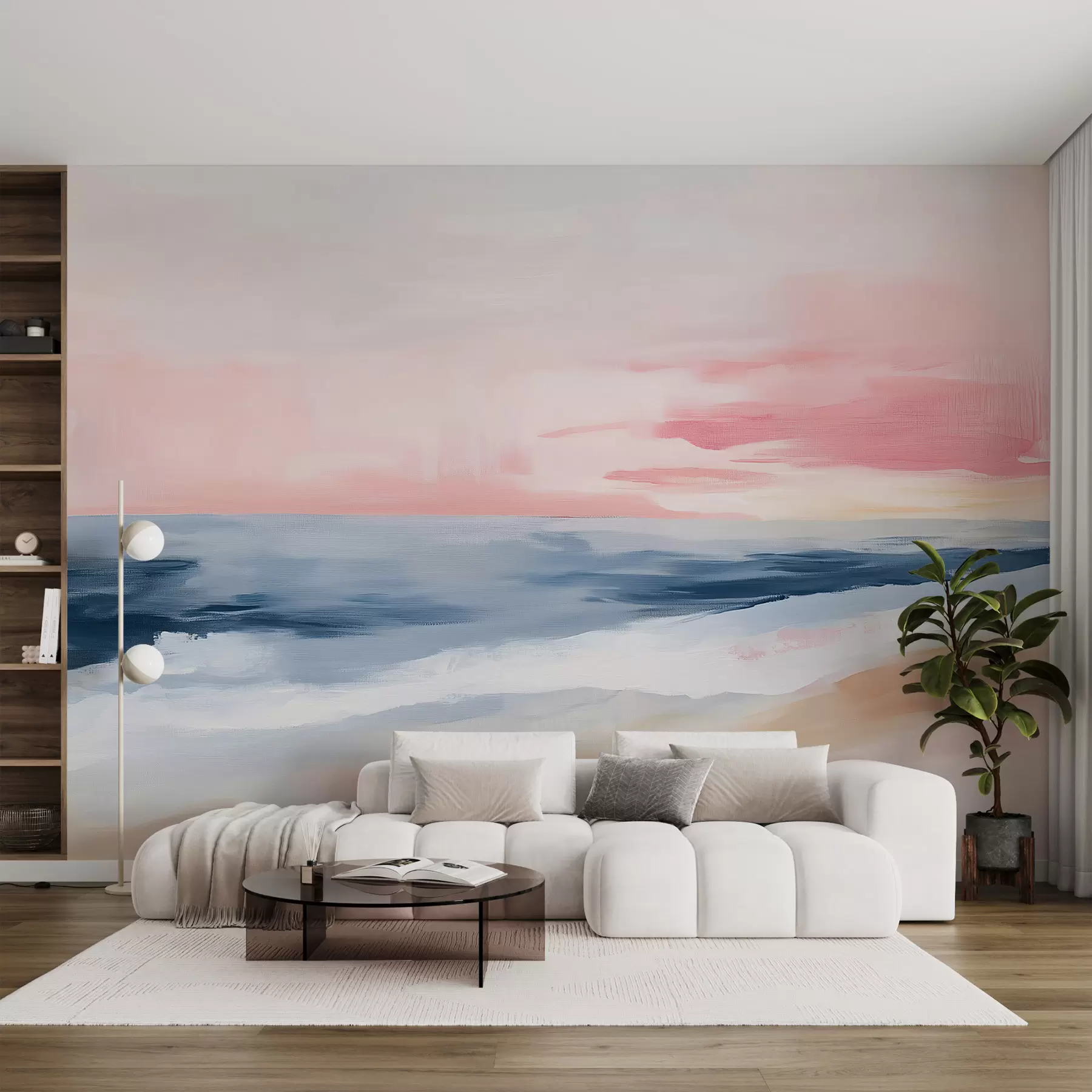 wall murals Нежно море у стилу акрилне слике w08452
