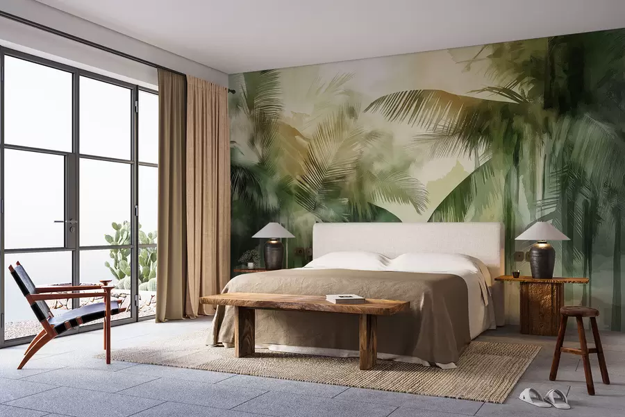 wall murals Апстрактно палмино лишће w08453