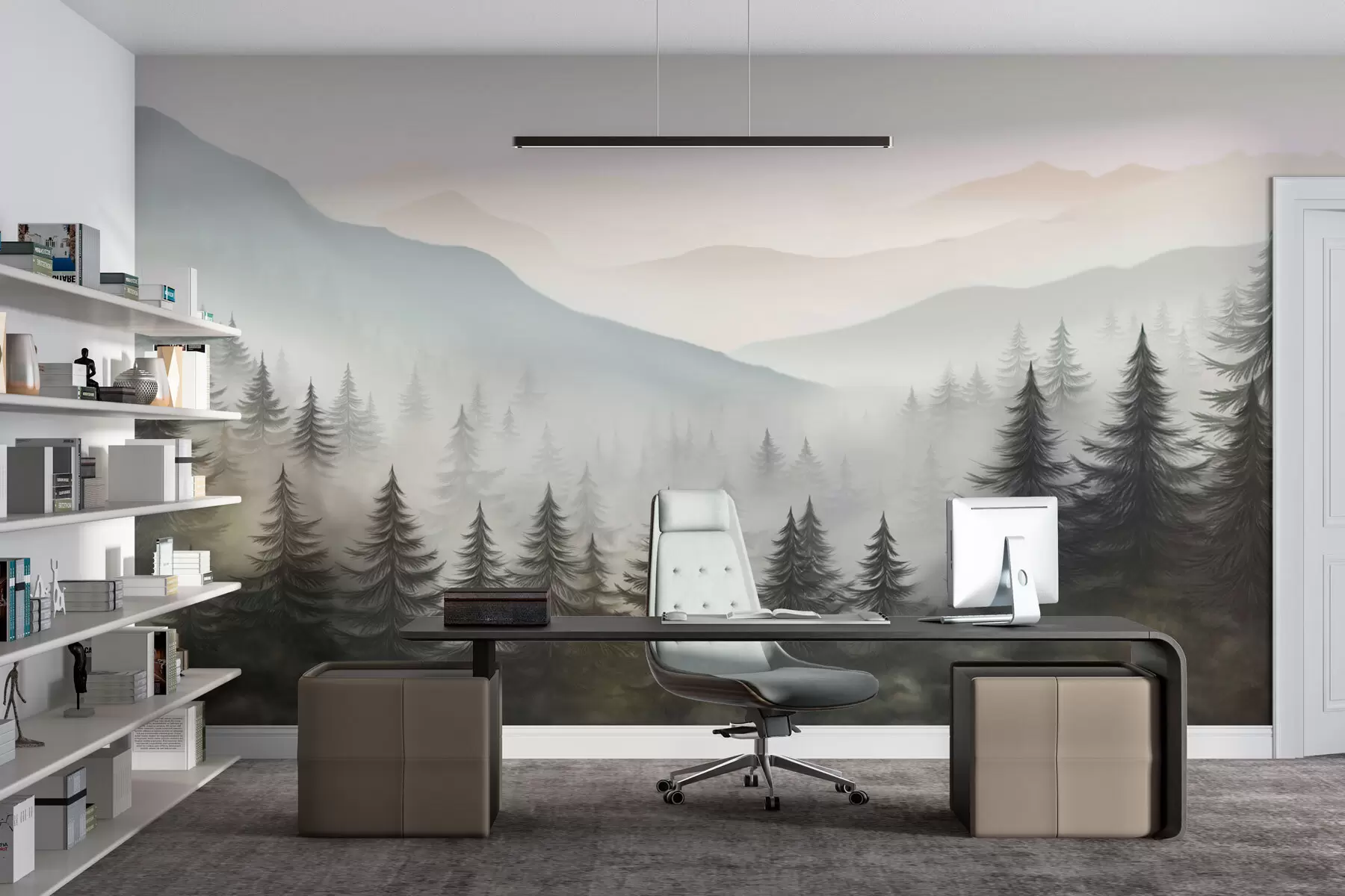 wall murals Магловита шума и деликатне нијансе w02450v1