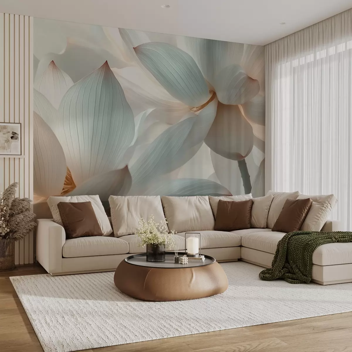 wall murals Елегантна композиција нежних лотосових цветова w08491