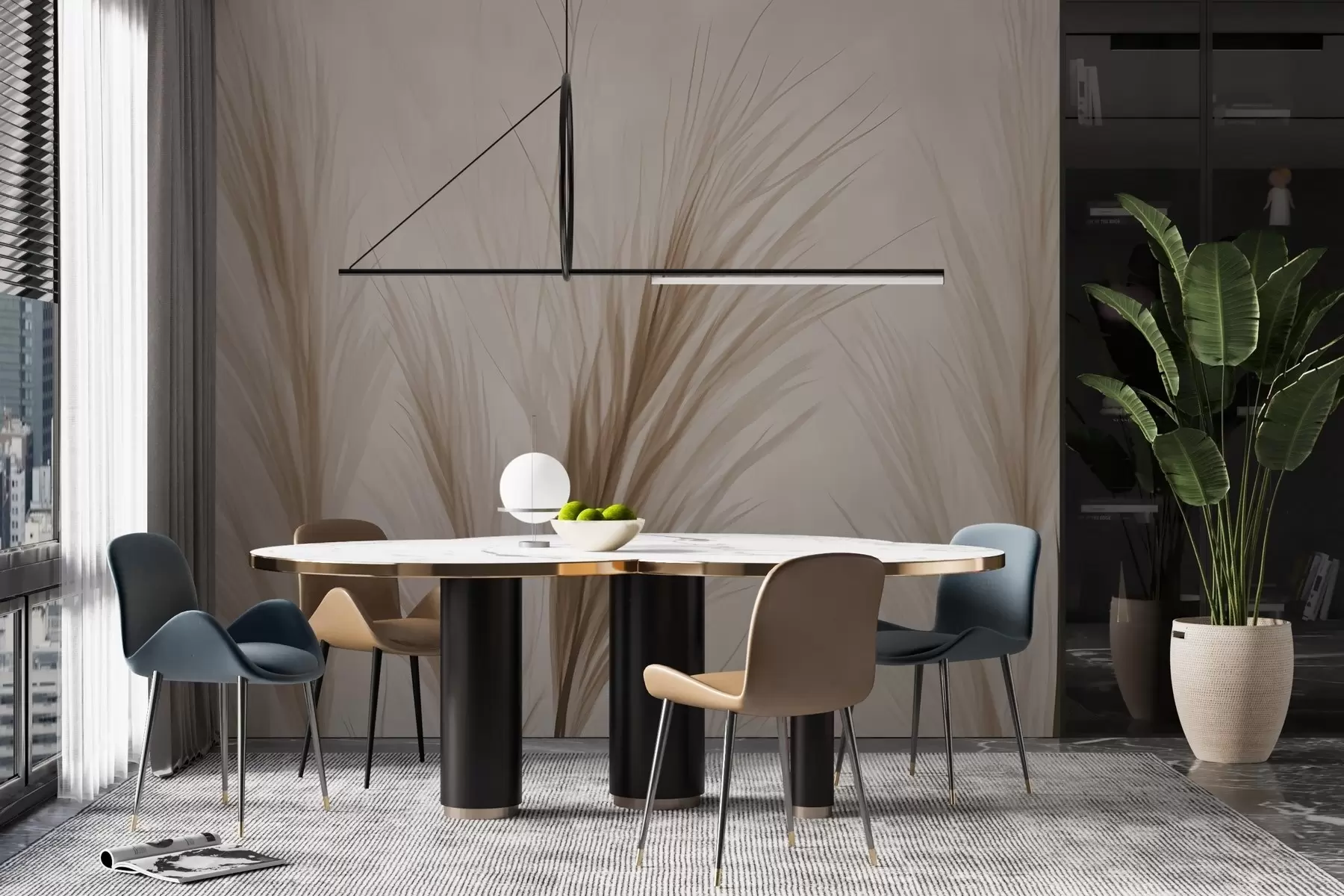 wall murals Нацртани луксузни класови w02506